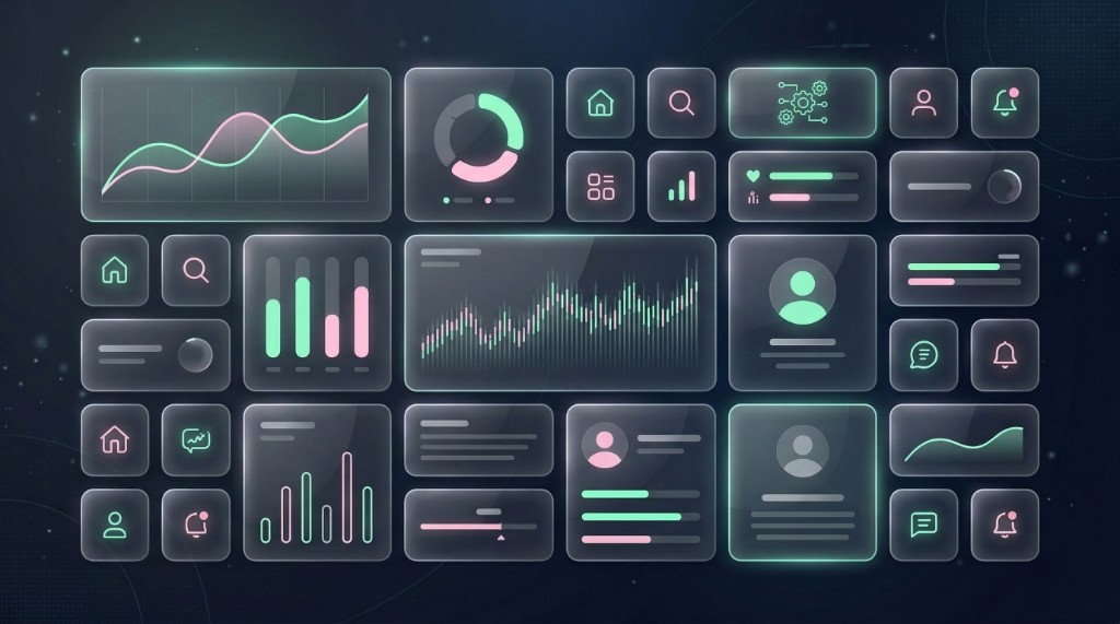 Stili UI e UX 2026: meno Ikea, più bento box. E sì, il dark mode vince.