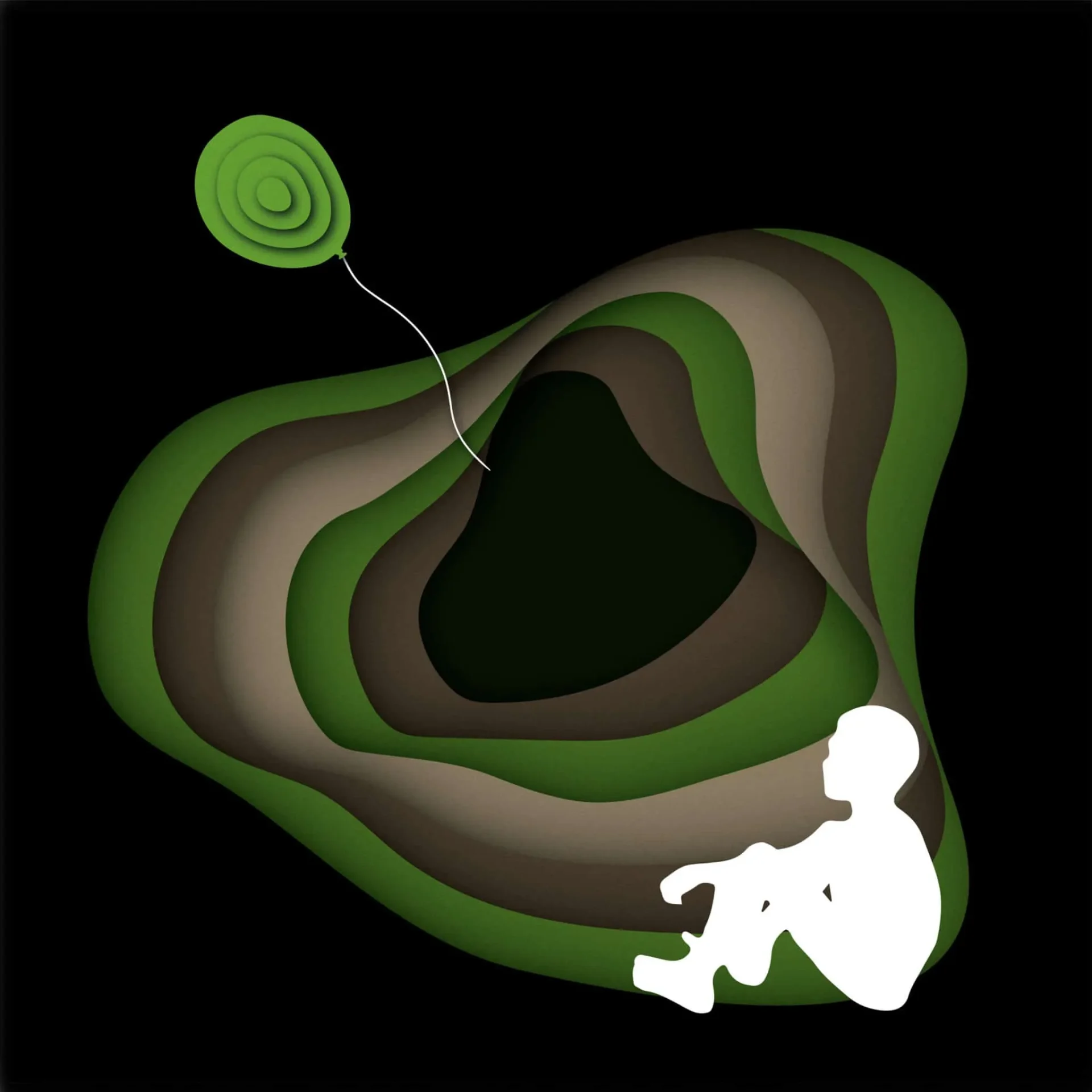 Hope - Opera Paper Soul di Matteo Cameli, illustrazione digitale su carta che rappresenta la speranza
