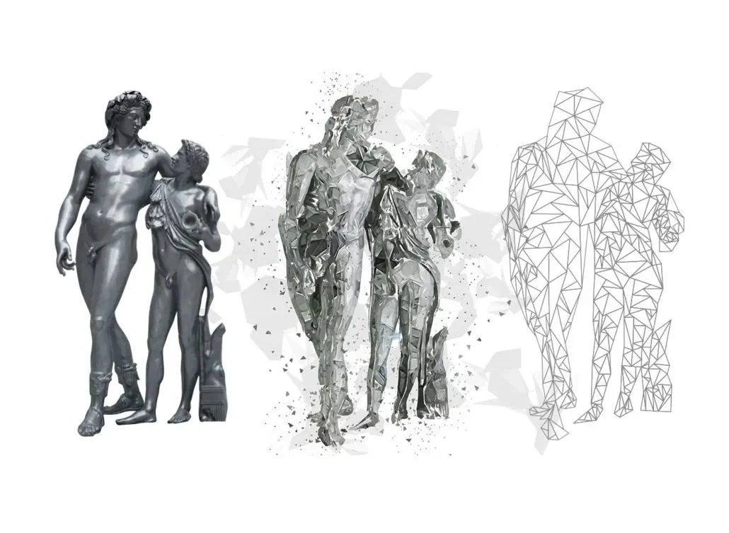 Bacchus e Ampelos - Dettaglio statua